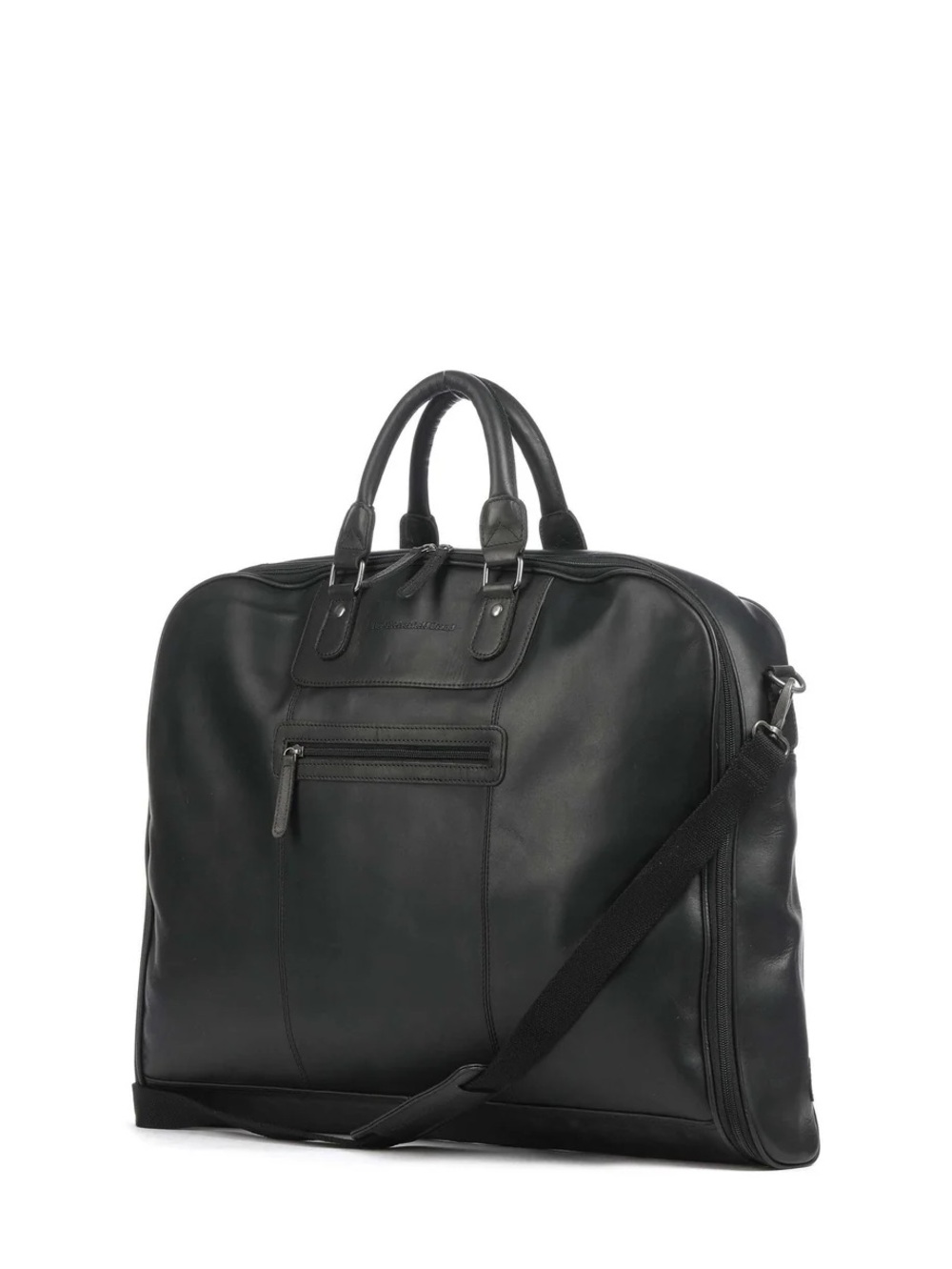 Marco Polo Club Black Leather Men’s Garment Bag -‎ Classic Travel Brief